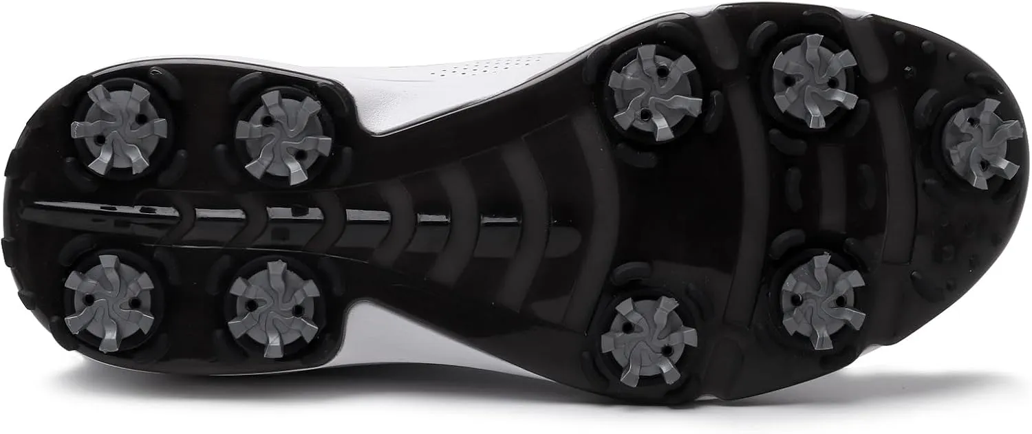 ZVC Golf Shoes Men with Spikes Non-Slip Water-Resistant Lightweight Breathable Professional Spiked Footwear Outdoor